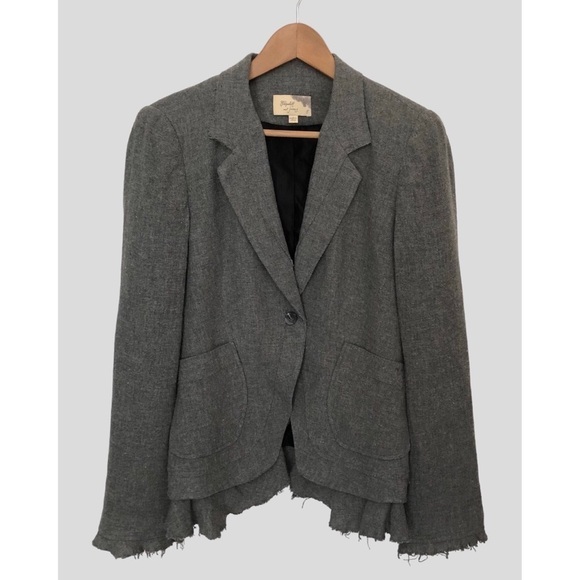 Elizabeth and James Raw Edge Wool Blend Blazer - Picture 1 of 16